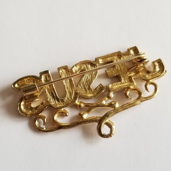 Relisted - Vintage Jesus brooch pin gold tone Christian religious catholic - Picture 9 of 9